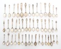 A Collection of American Souvenir Spoons, 20TH CENTURY, comprising silver and silver-plate examples; including New York, Virginia, D.C.