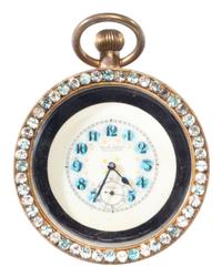 A French Jeweled Paperweight Clock