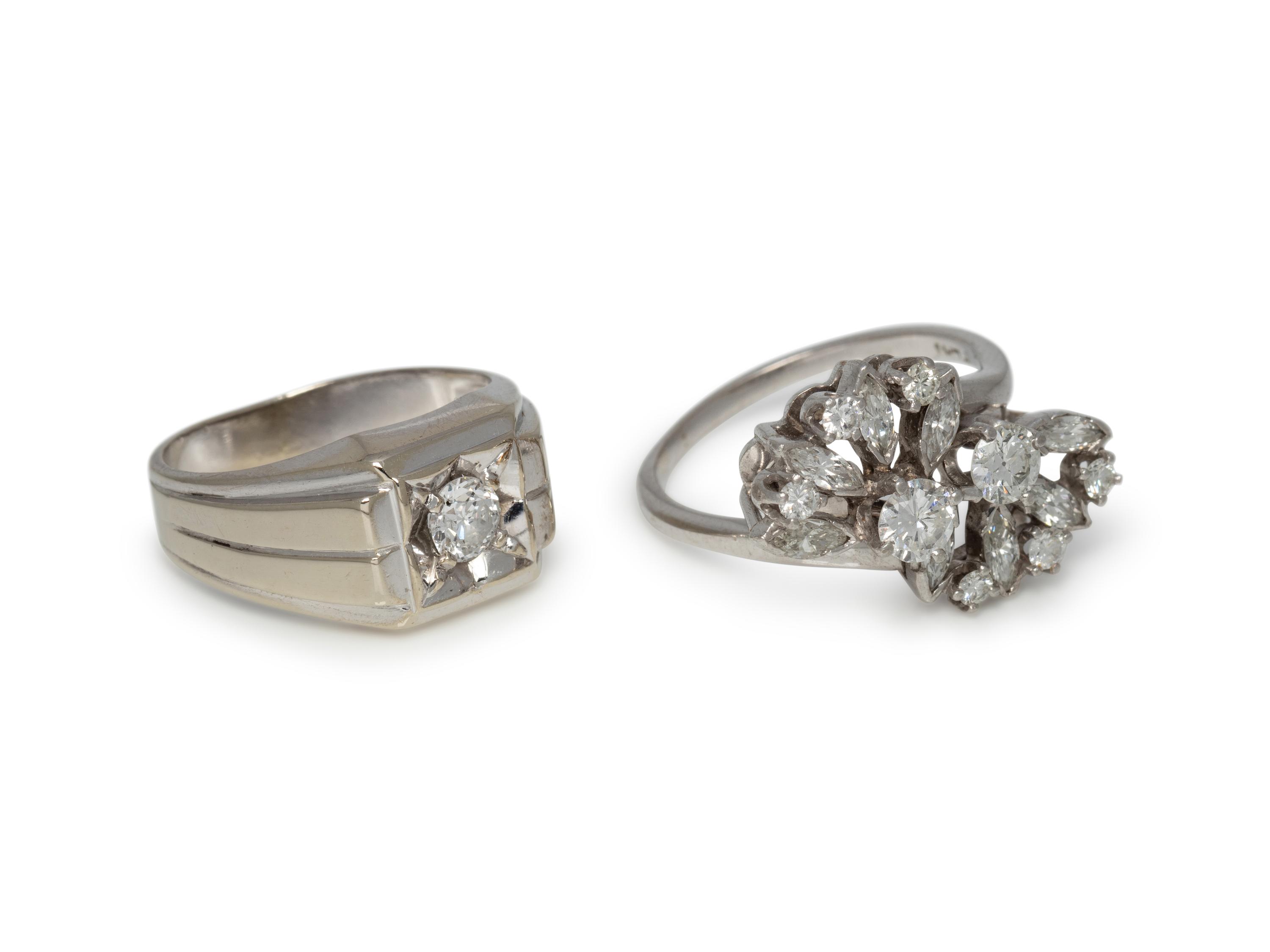 COLLECTION OF DIAMOND RINGS