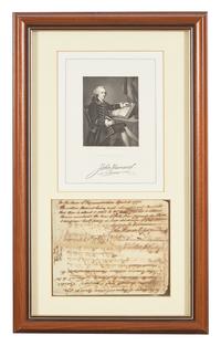 Hancock, John. Autograph Document, signed