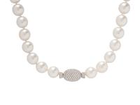 SOUTH SEA CULTURED PEARL AND DIAMOND NECKLACE