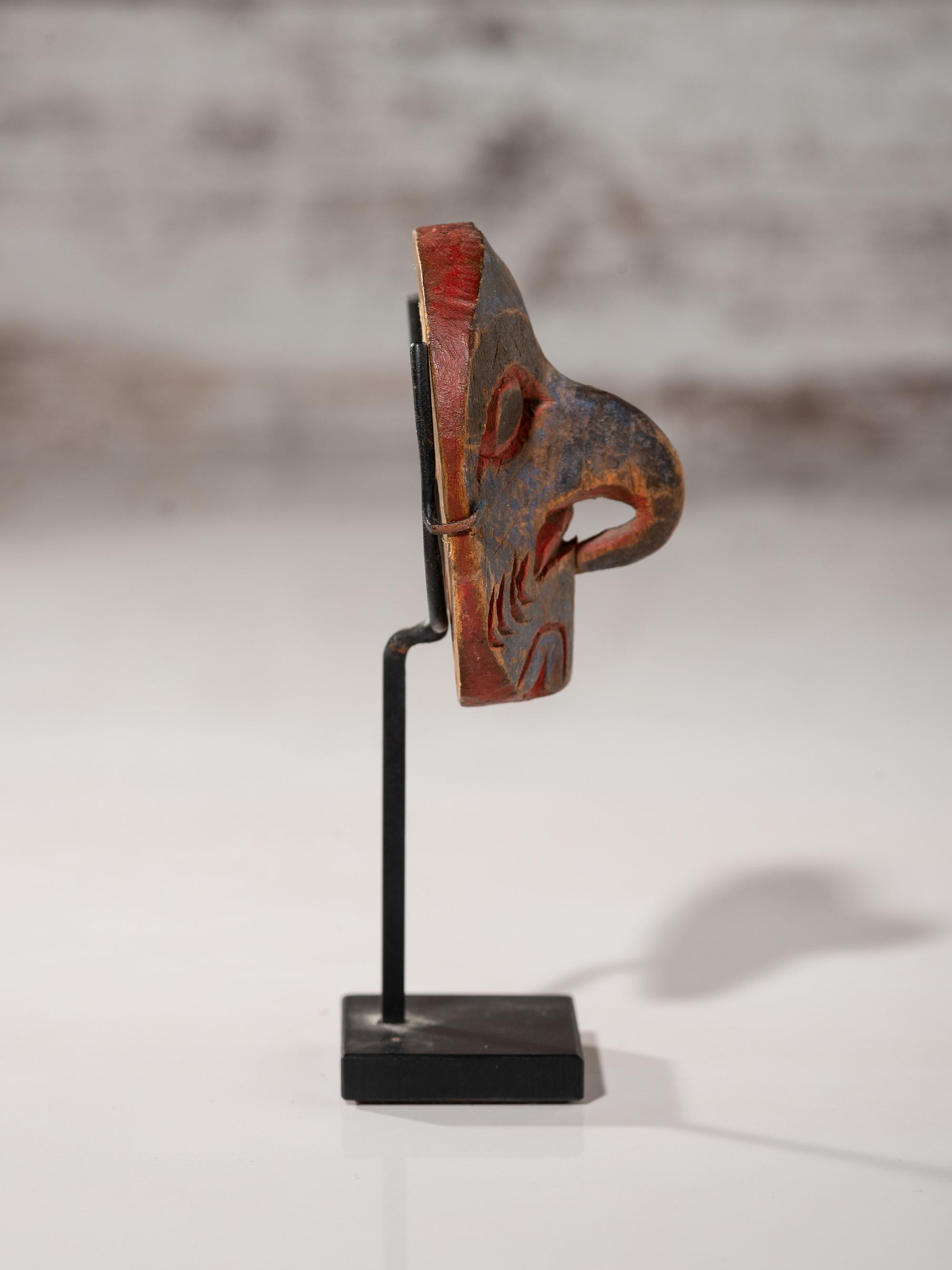 Tlingit Polychrome Hawk Maskette