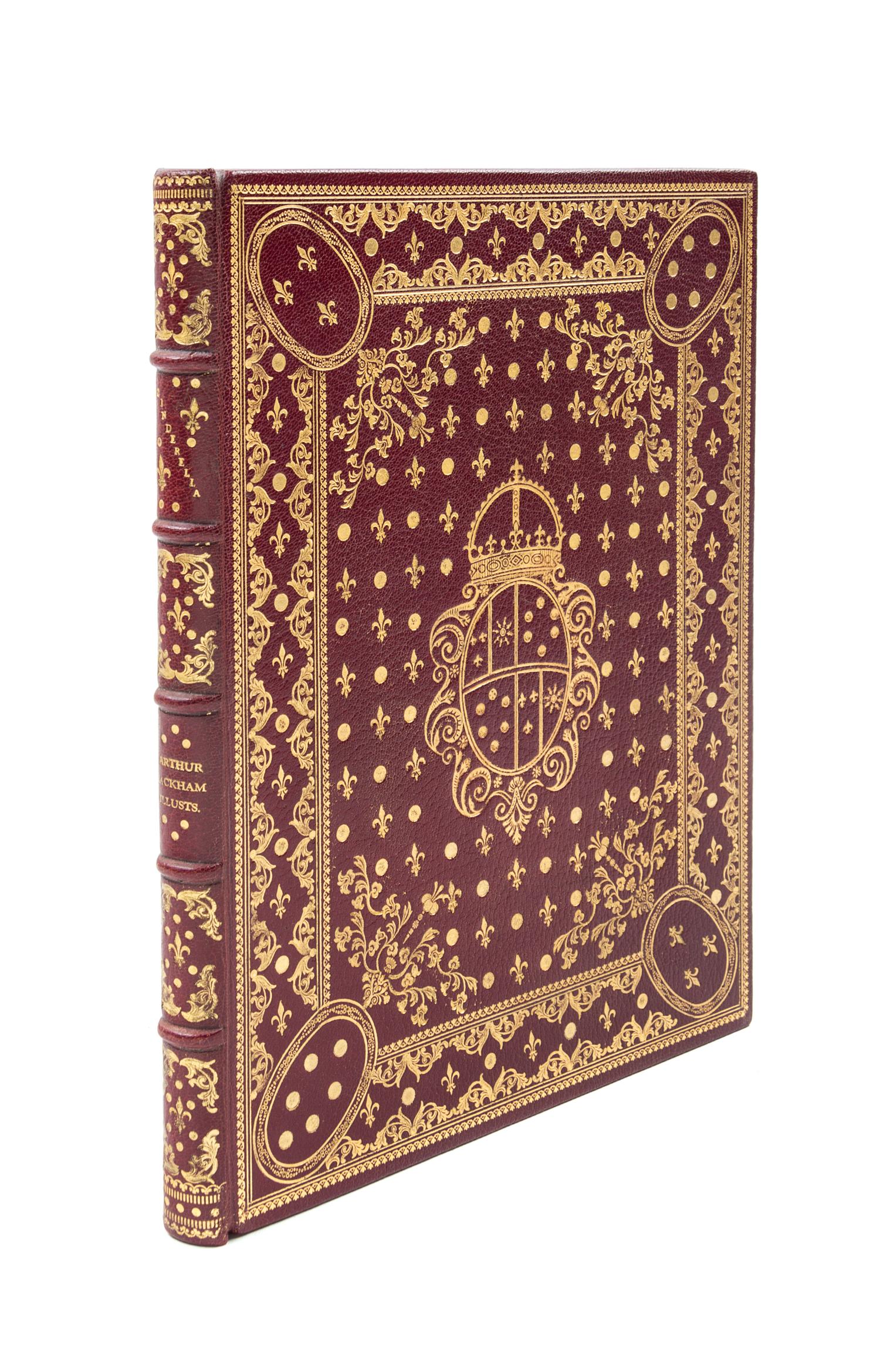 (HALPIN, BILL; RACKHAM, ARTHUR) EVANS, C.S. Cinderella. London/New York, 1919. Finely bound by Bill Halpin. Limited, signed.