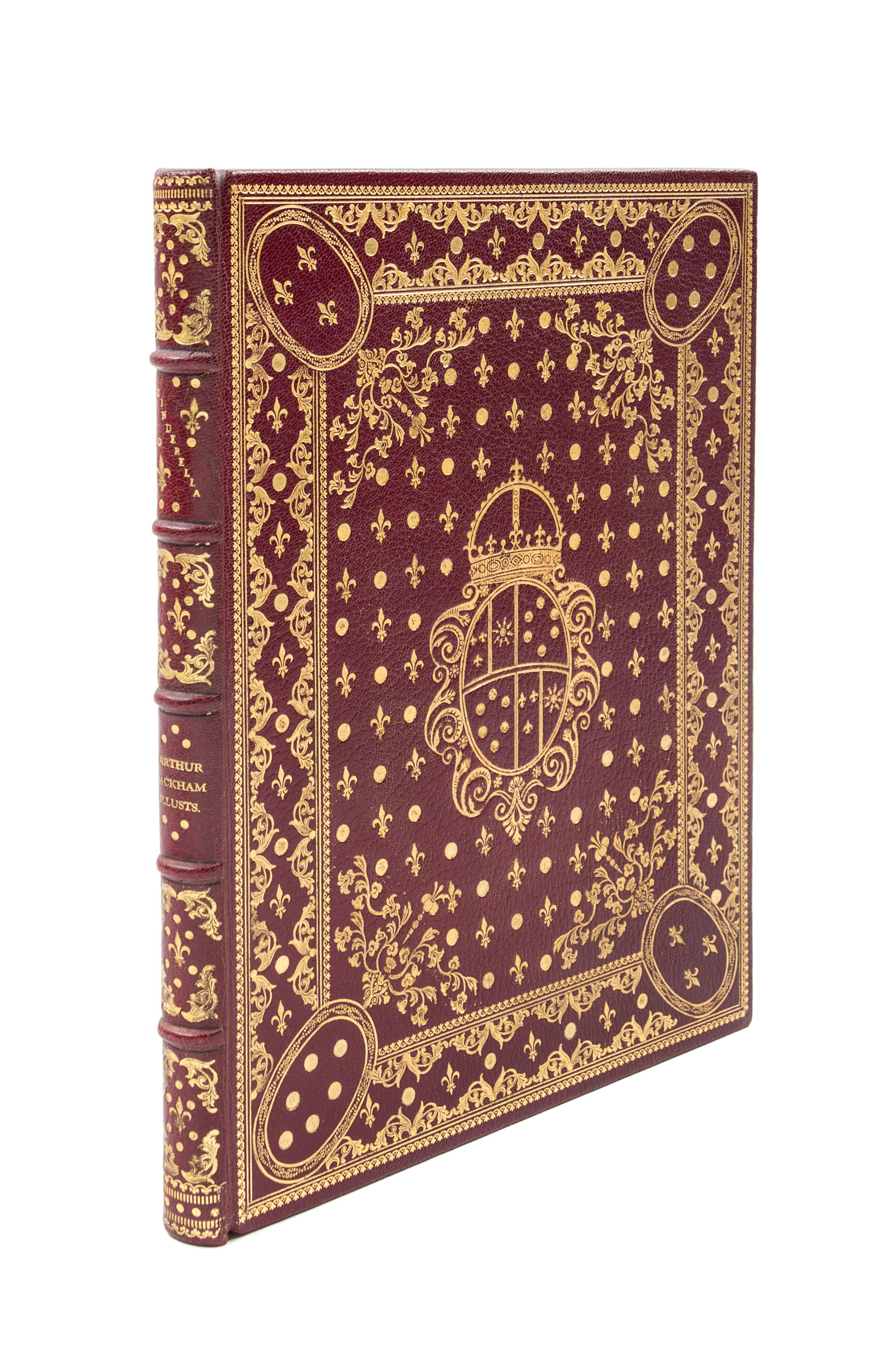 (HALPIN, BILL; RACKHAM, ARTHUR) EVANS, C.S. Cinderella. London/New York, 1919. Finely bound by Bill Halpin. Limited, signed.