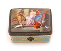 A Vienna Porcelain Box Width 3 1/4 inches. — 19TH CENTURY