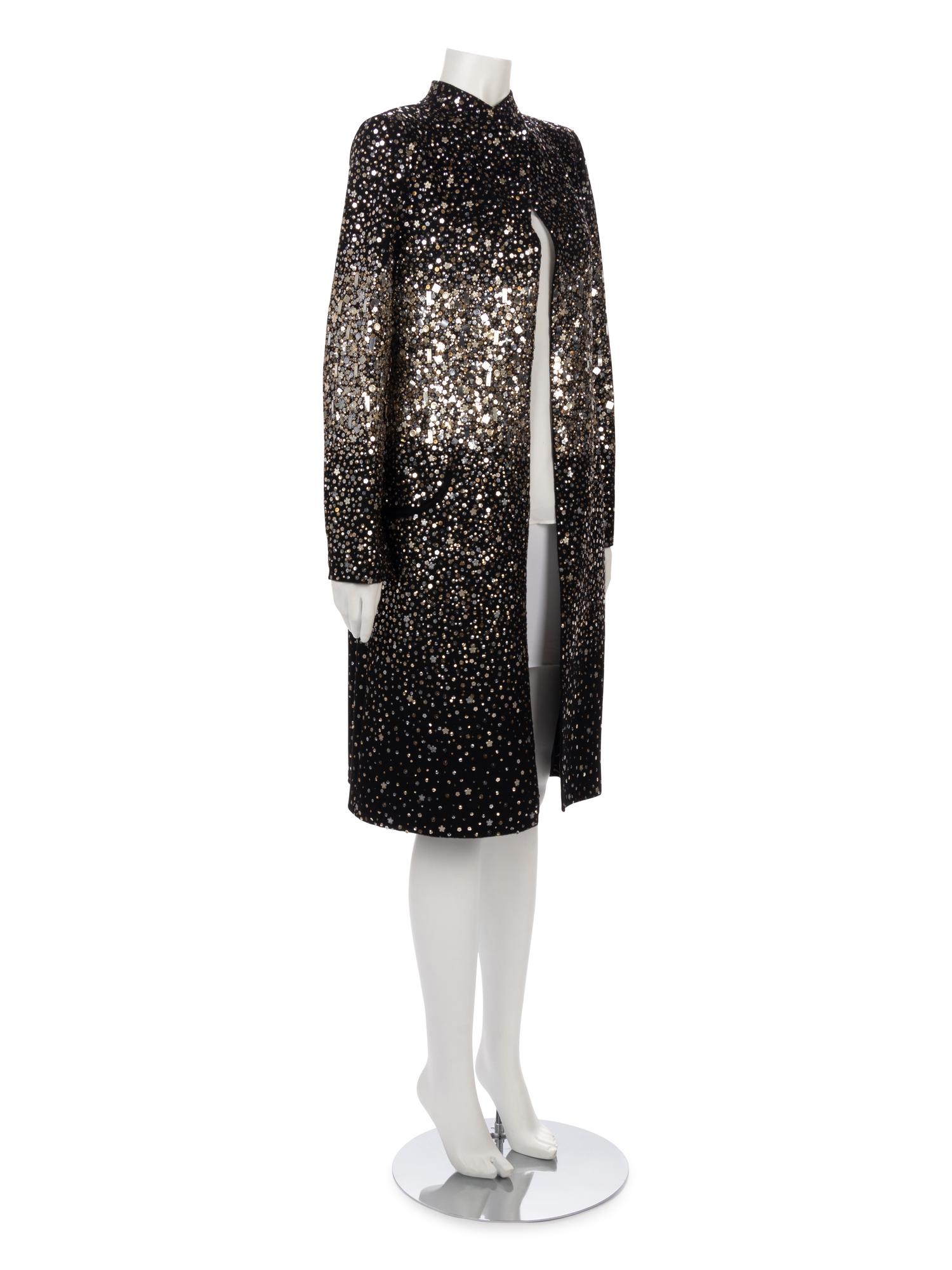 Oscar de la Renta Sequin Embellished Wool Coat, Fall 2006