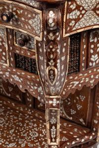 A Syrian Pewter and Mother-of-Pearl-Inlaid Console