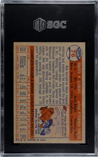 A 1957 Topps Roberto Clemente Baseball Card No. 76 (SGC 7.5 NM+)