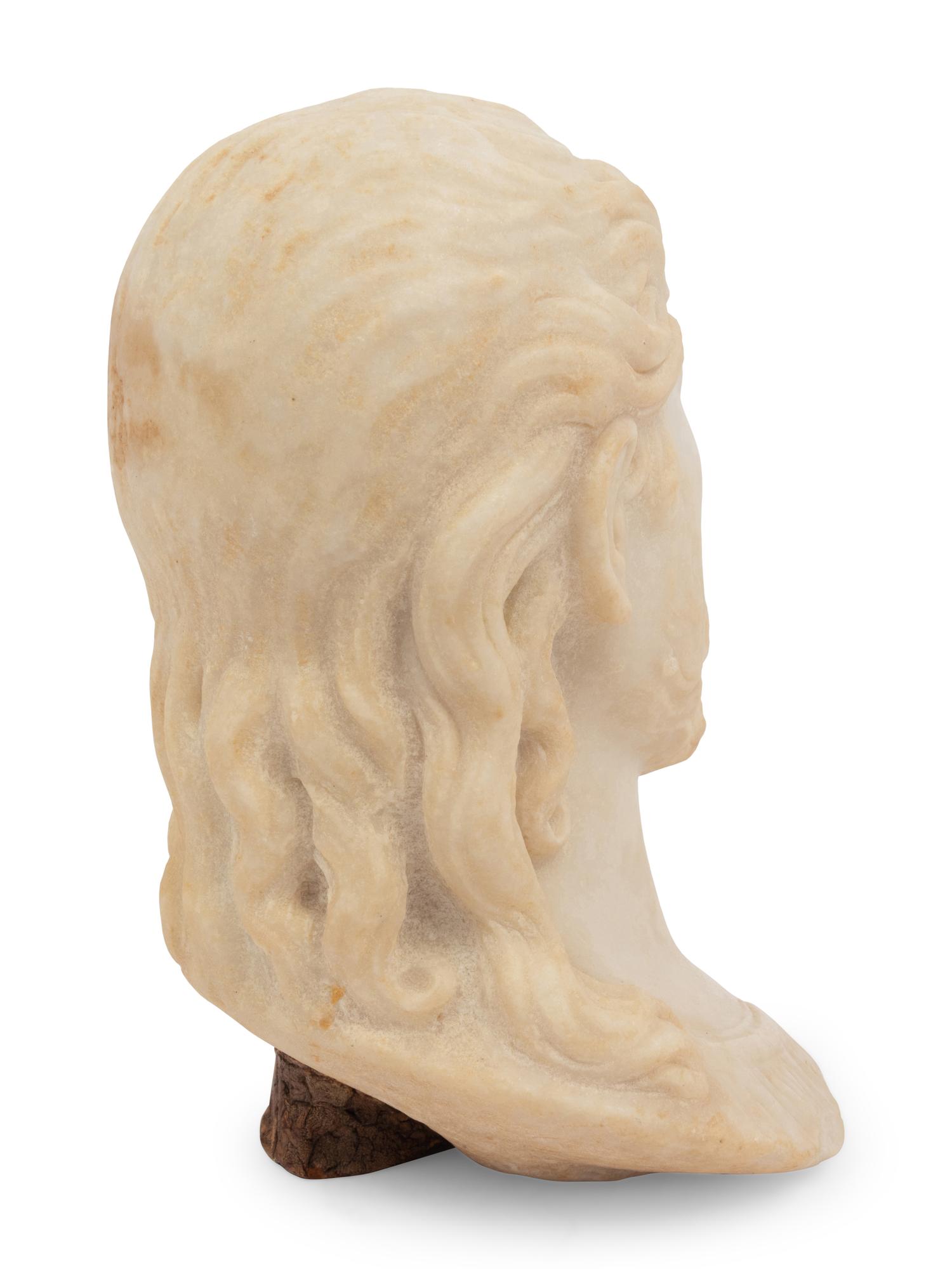 A Continental Marble Head of a Man