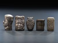 Five Silver Match Safes
