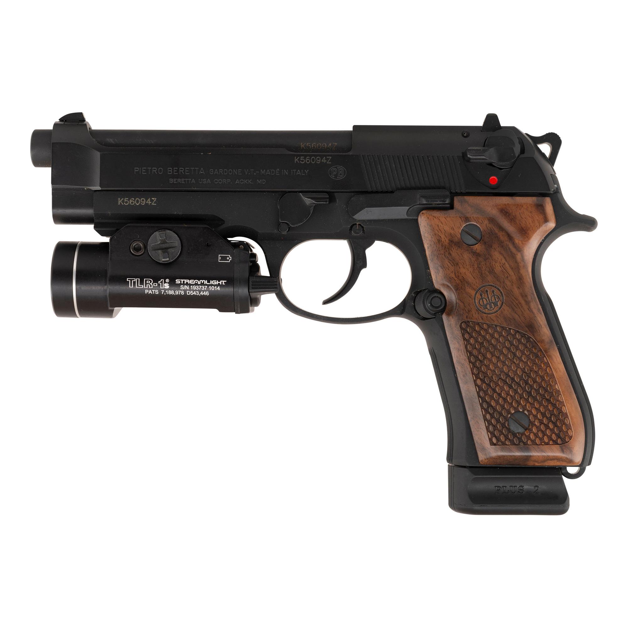 *Beretta Model 92A1 Pistol with Streamlight TLR-1 Weapon Light & Spare Magazine
