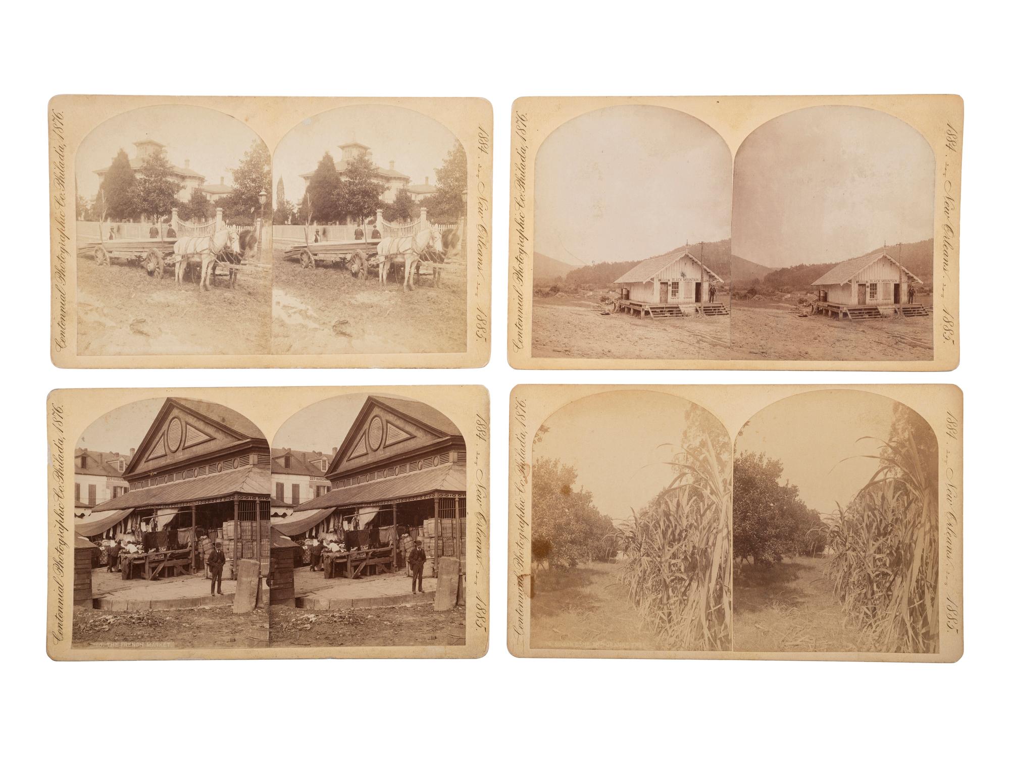 [EARLY PHOTOGRAPHY]. WILSON, Edward Livingston (1838-1903). An extensive collection of stereoviews documenting the World's Industrial and Cotton Centennial Exposition in New Orleans. Philadelphia: Centennial Photographic Company, 1884-1885.