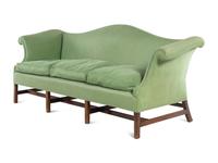 A George III Oak Camelback Sofa