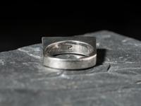 Squared Silver Ring with Inlay