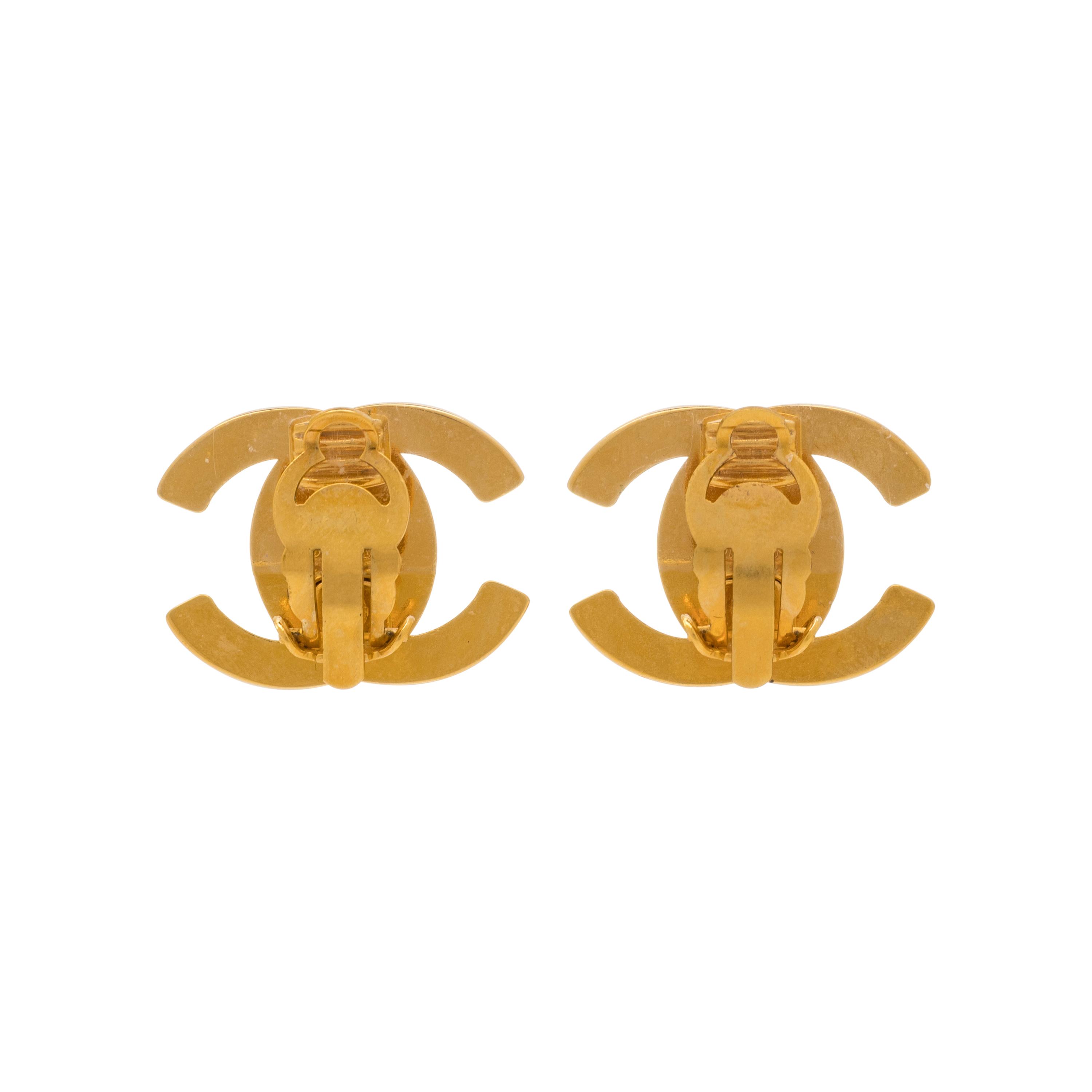 Chanel, CC Turn-Lock Ear Clips