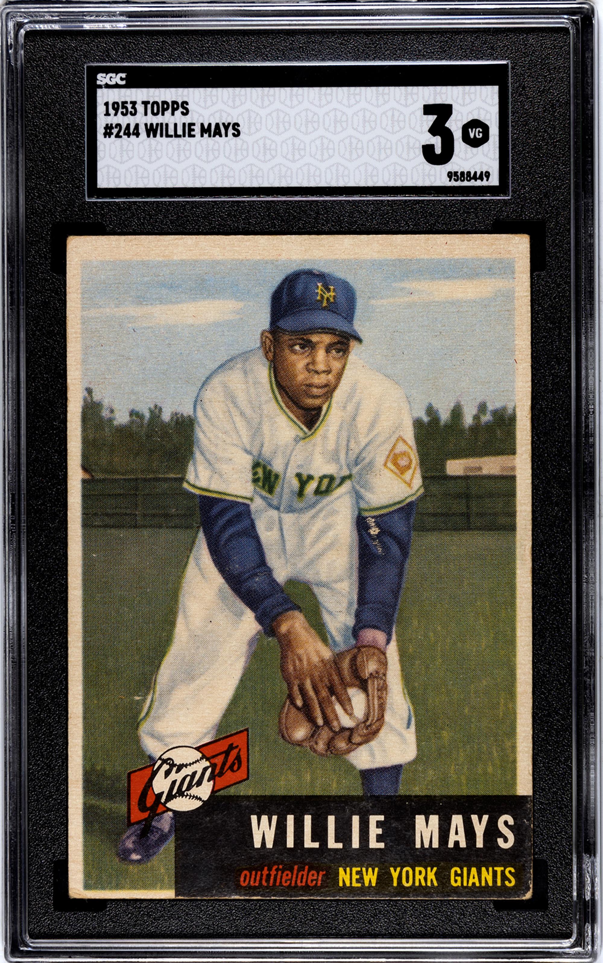 A 1953 Topps Willie Mays Baseball Card No. 244 (SGC 3 VG)