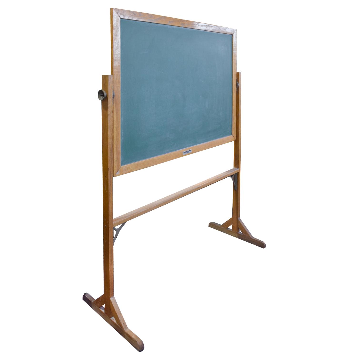 A Double-Sided Chalk Board 53.25" W x 22.5" D x 70" H — United States, late 19th Century