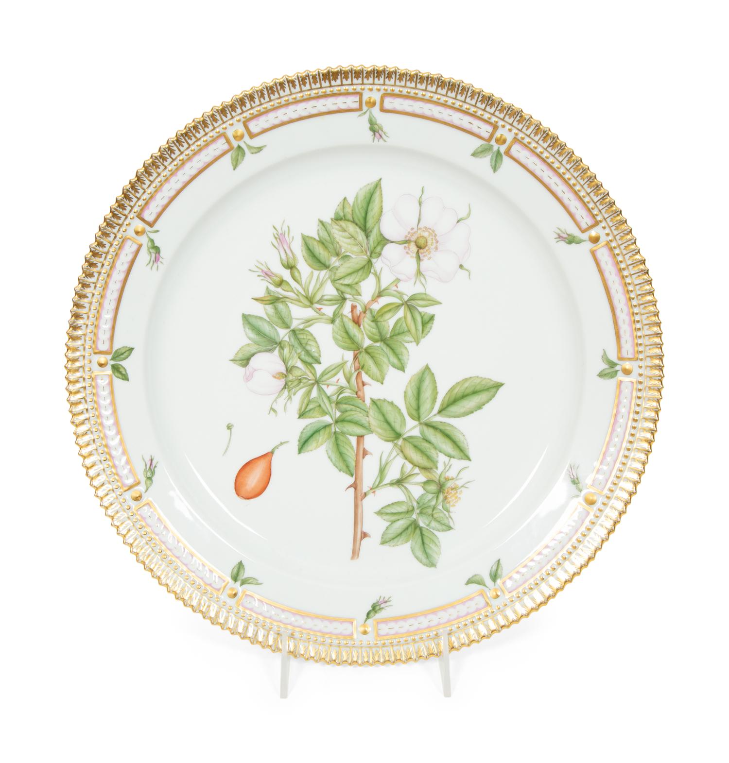 A Royal Copenhagen Flora Danica Porcelain Round Platter