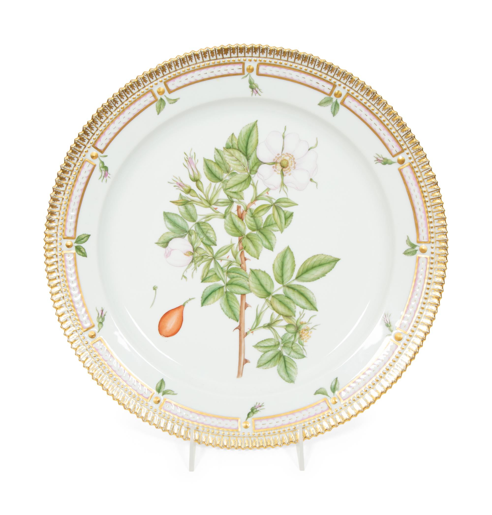 A Royal Copenhagen Flora Danica Porcelain Round Platter