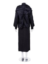 Three Issey Miyake Pleated Items: One Jacket, One Top, and One Skirt
