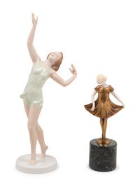 An Assortment of Porcelain and Bronze Figures
