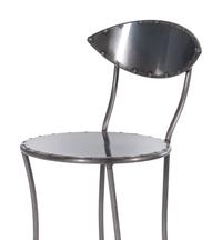 A Set of Six Custom Steel Bar Seats