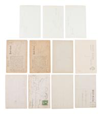 [EARLY PHOTOGRAPHY]. A collection of CDVs, cabinet cards, and real photo postcards, highlighted by a view of Seth Kinman's chair, an occupational view of women at work, views of young men prior to enlisting in the Civil War, and portraiture.