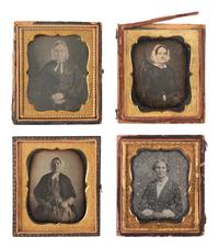 [EARLY PHOTOGRAPHY]. A group of 35 sixth plate daguerreotypes of aged women.