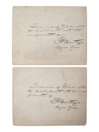[CIVIL WAR]. HAAS, Philip, Lt., photographer. A group of 7 photographs of Fort Pulaski after the bombardment, inscribed and signed by Major General David Hunter.
