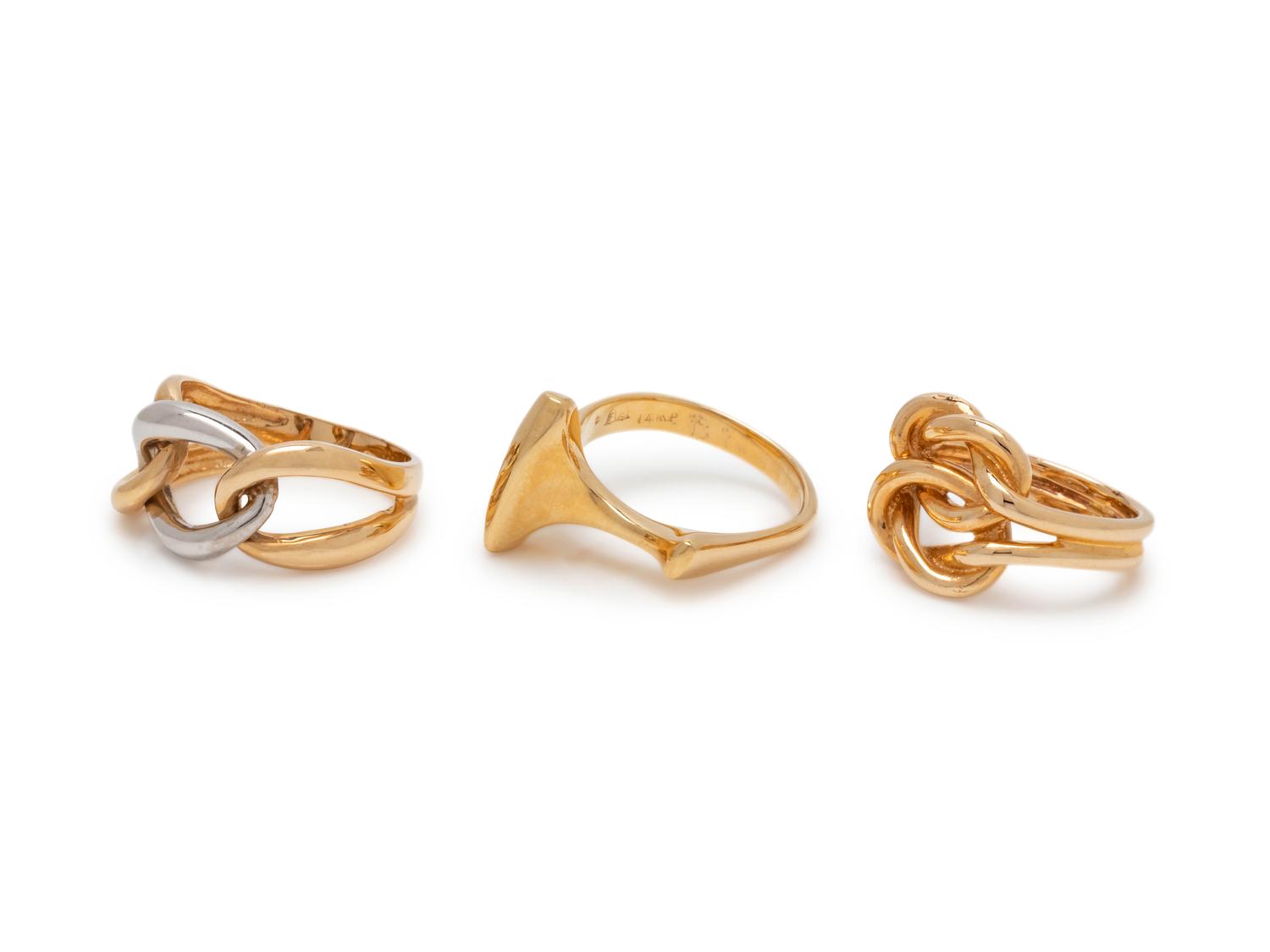 COLLECTION OF GOLD RINGS