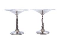 A Pair of Silver Compotes
