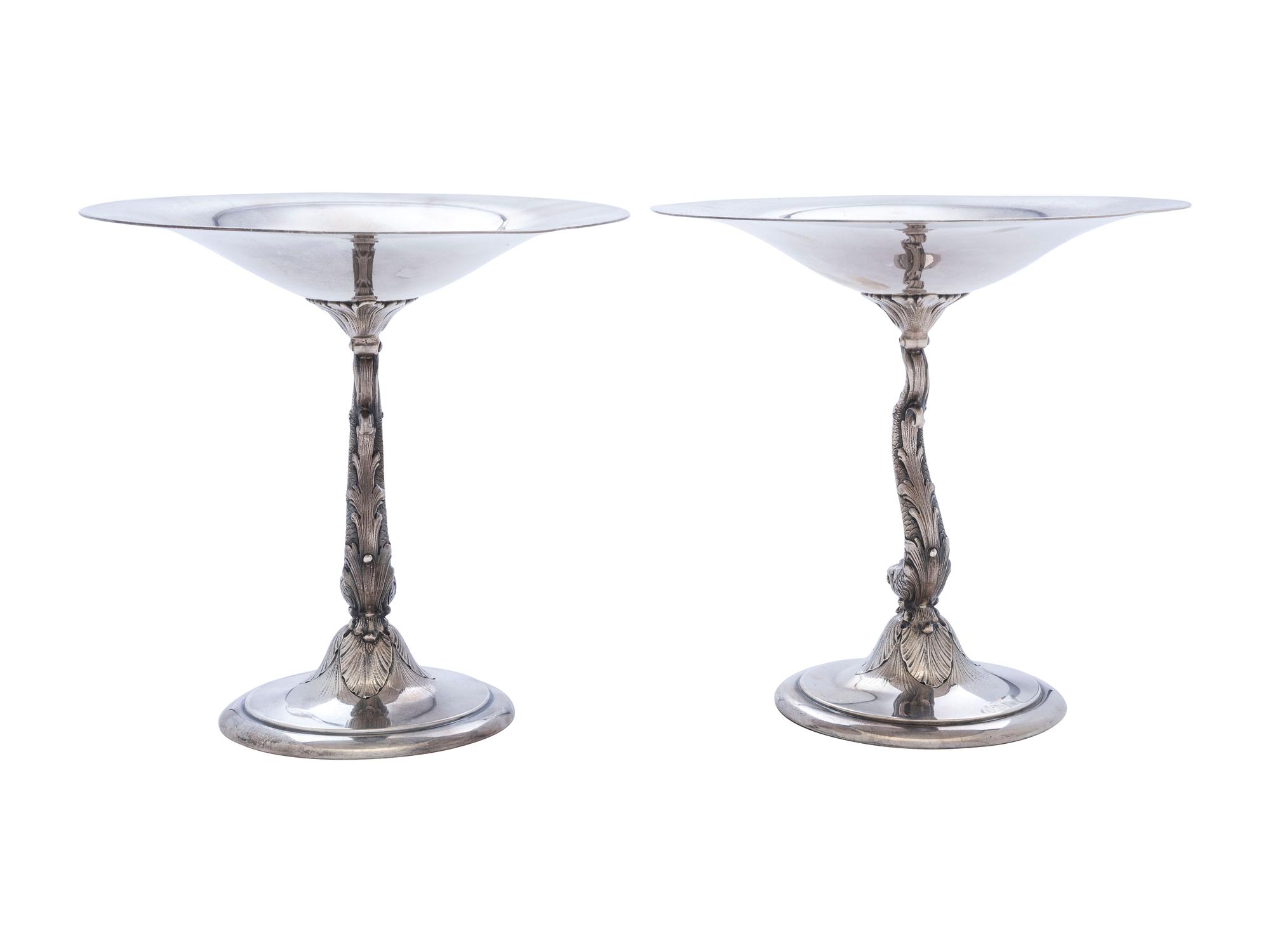 A Pair of Silver Compotes