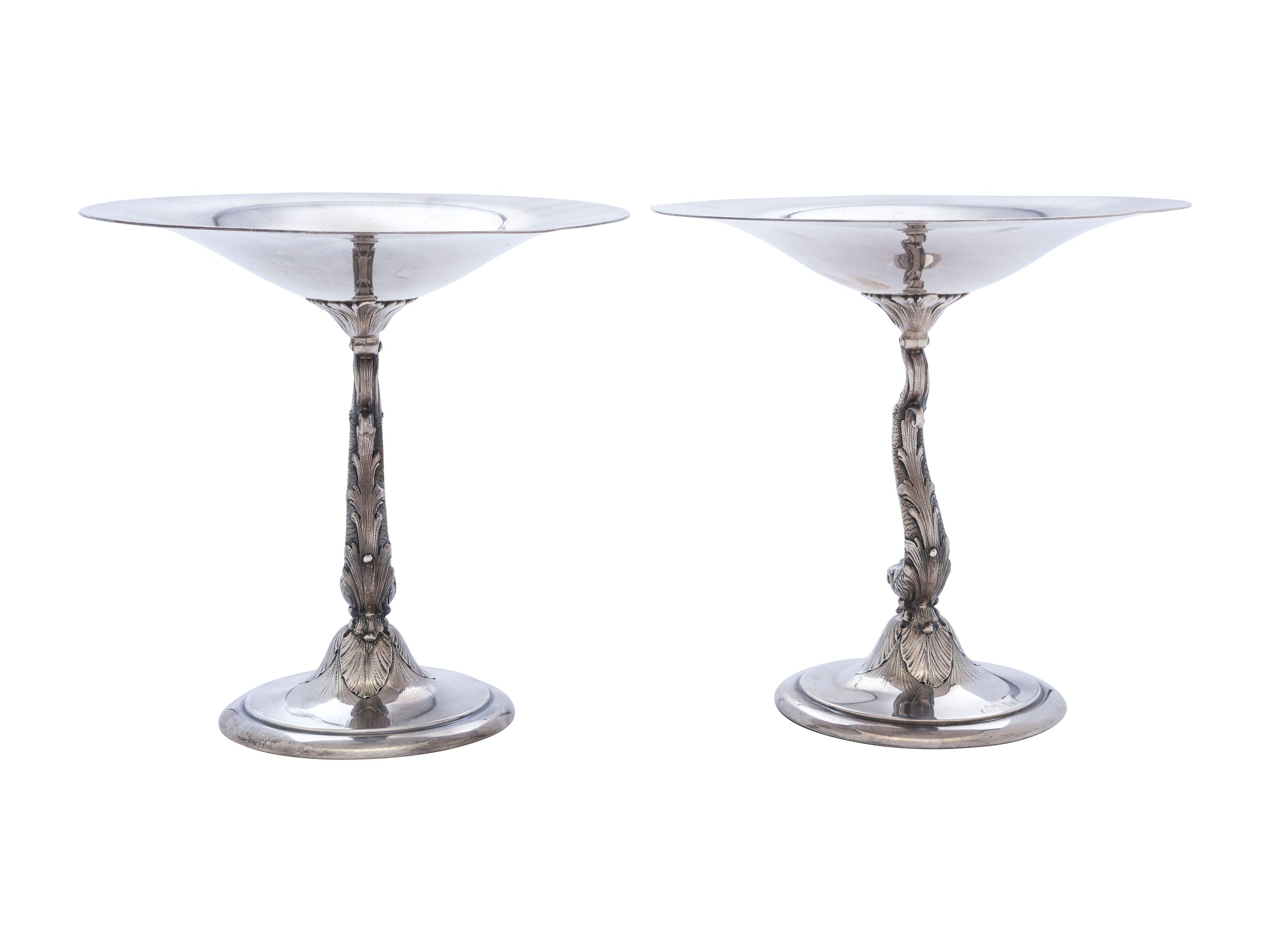A Pair of Silver Compotes