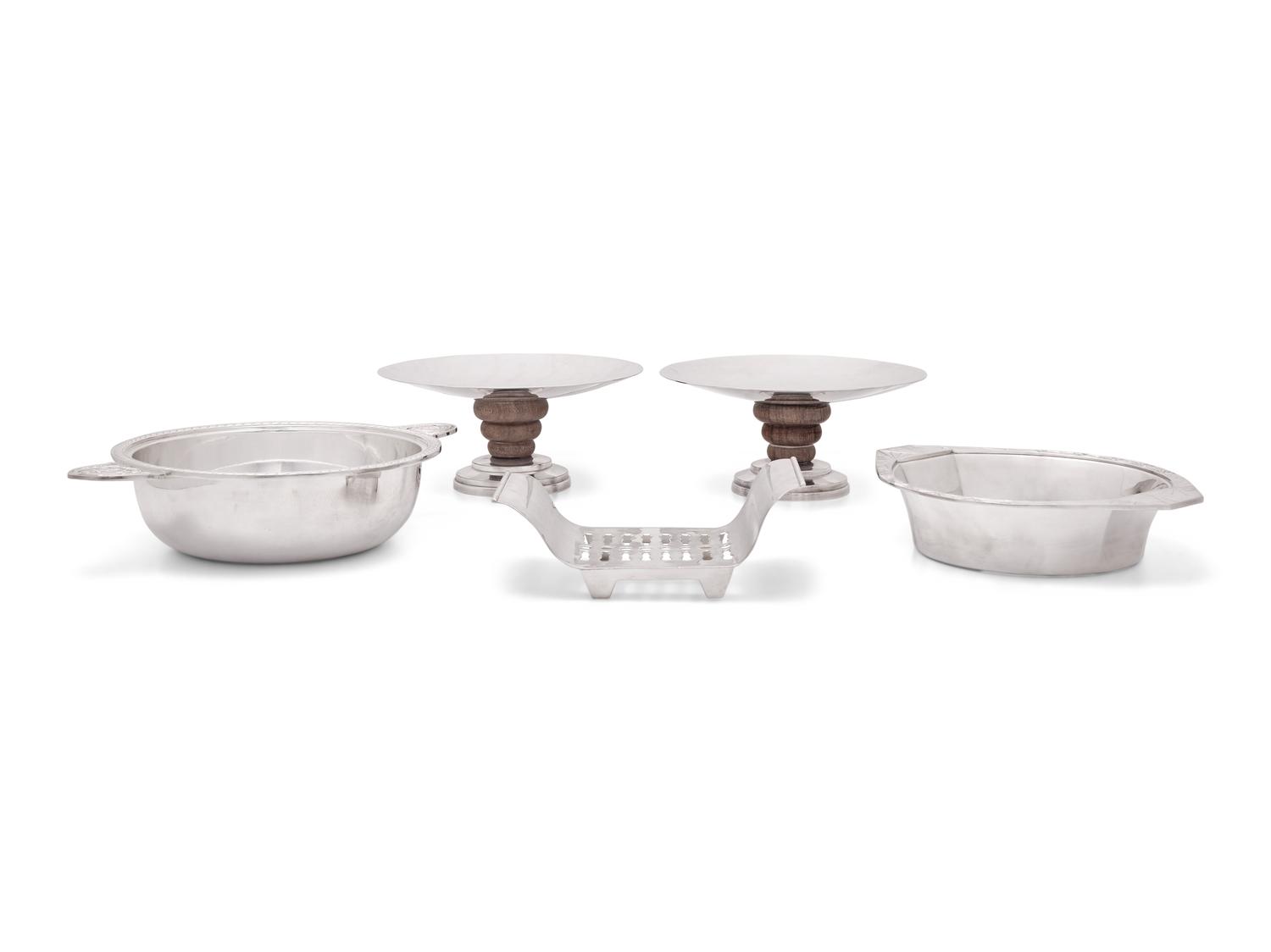 A Group of Ercuis Silver-Plate Tablewares
