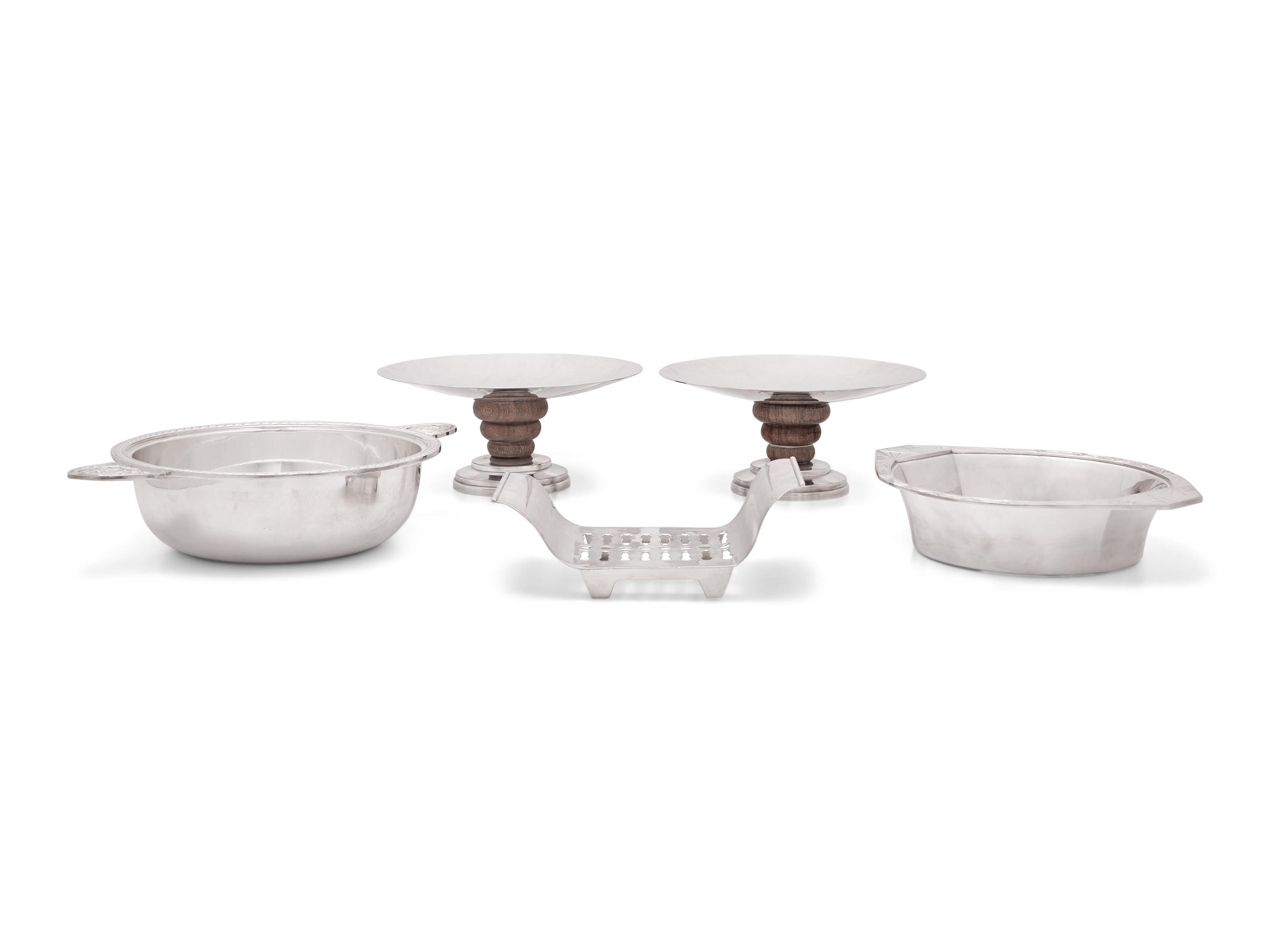 A Group of Ercuis Silver-Plate Tablewares