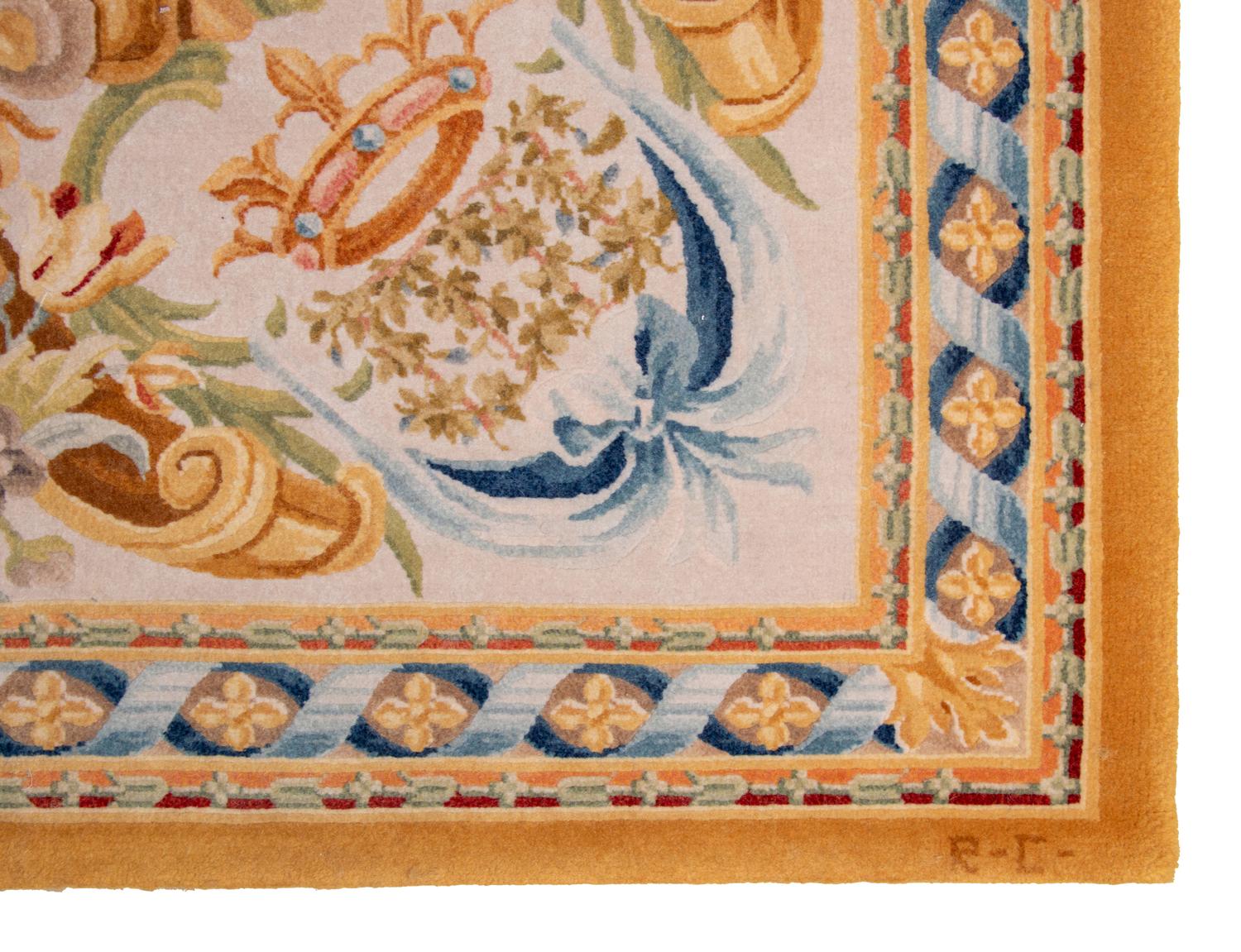 An Aubusson Style Wool Rug