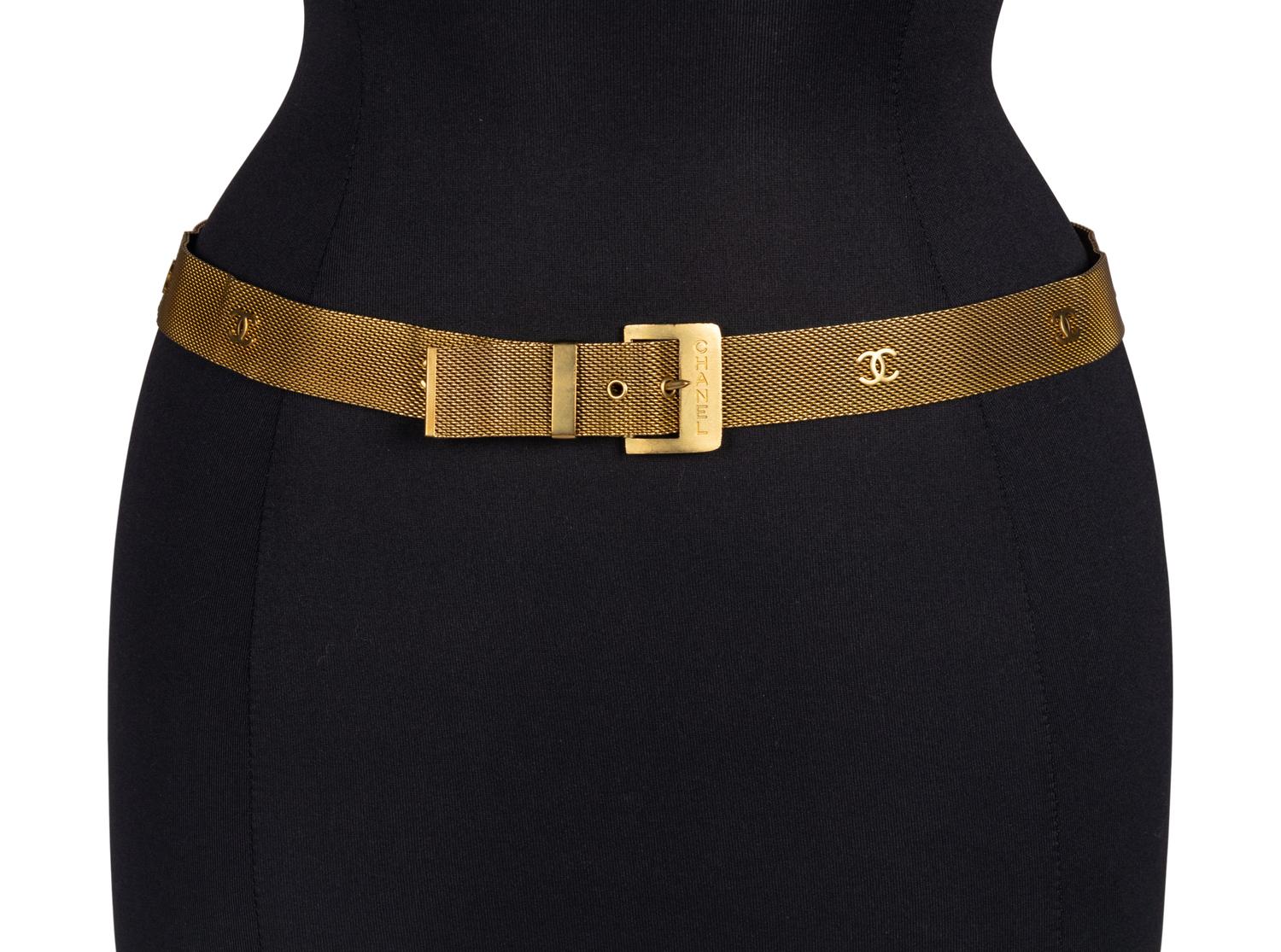 Chanel Gold-Tone Metal Mesh Belt