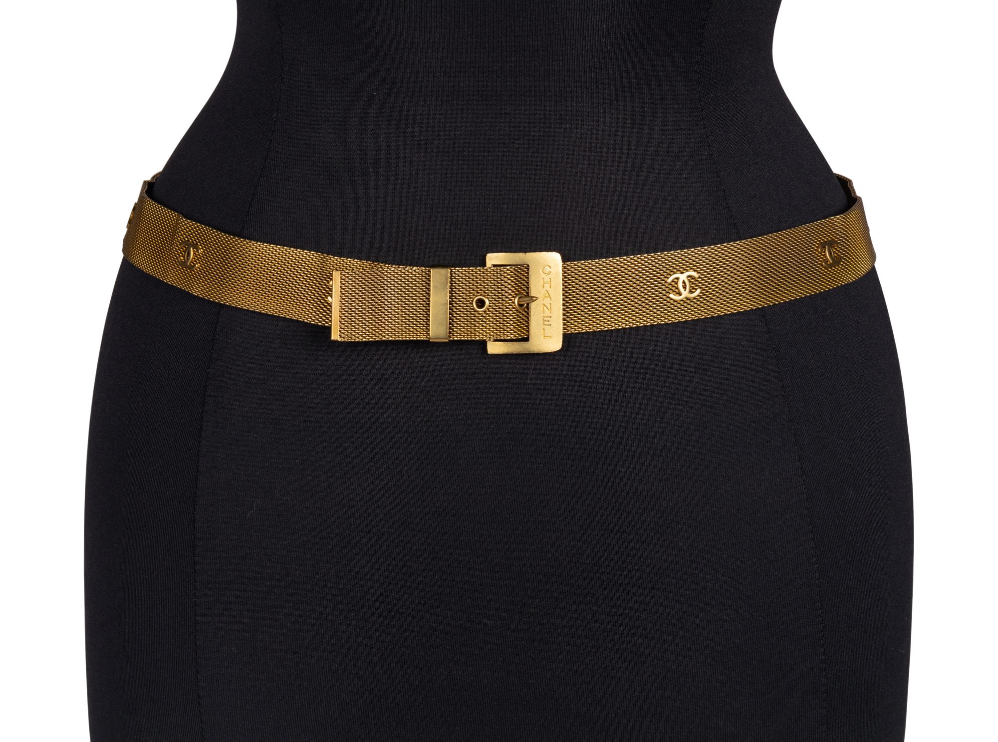 Chanel Gold-Tone Metal Mesh Belt
