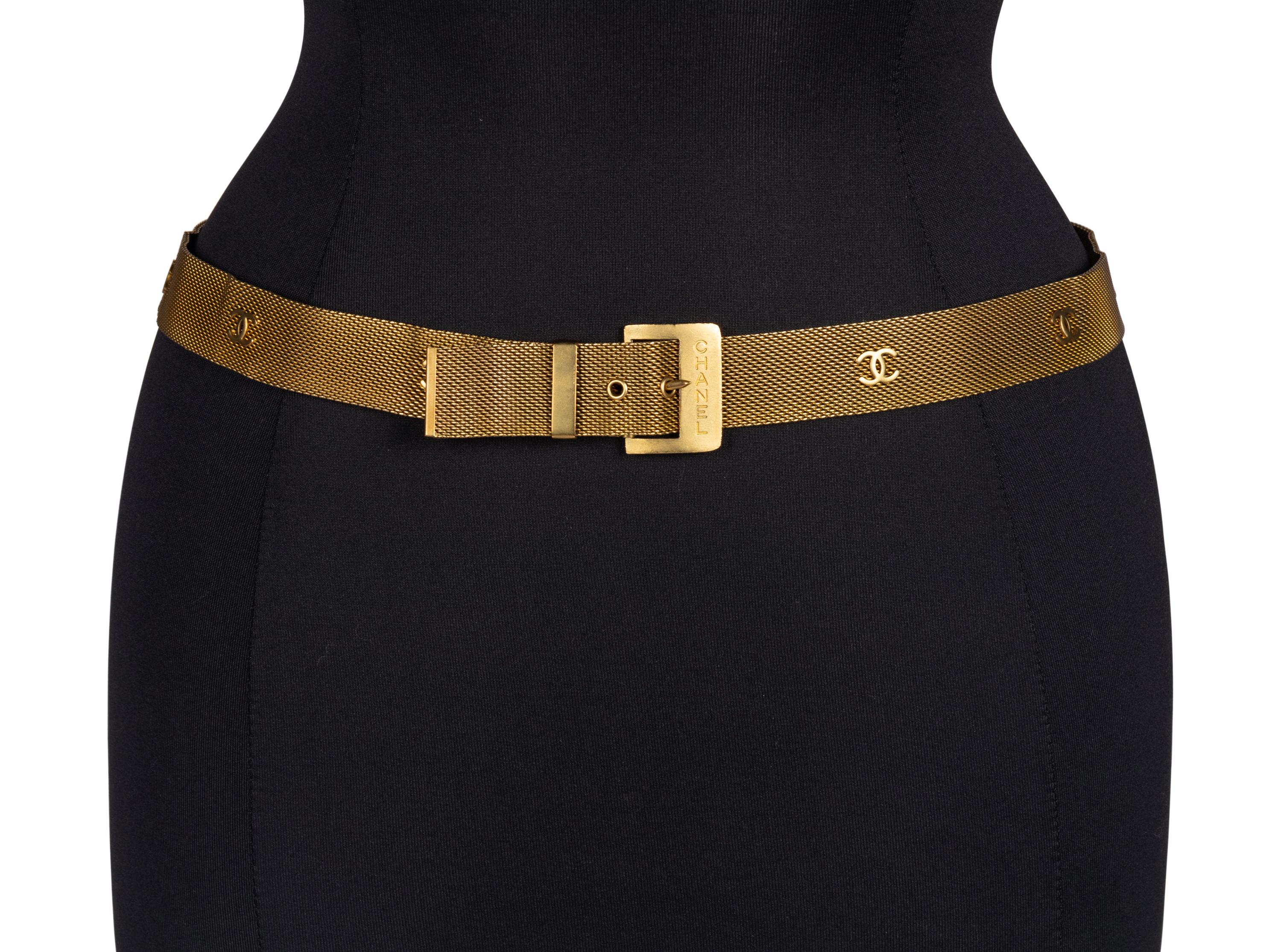 Chanel Gold-Tone Metal Mesh Belt