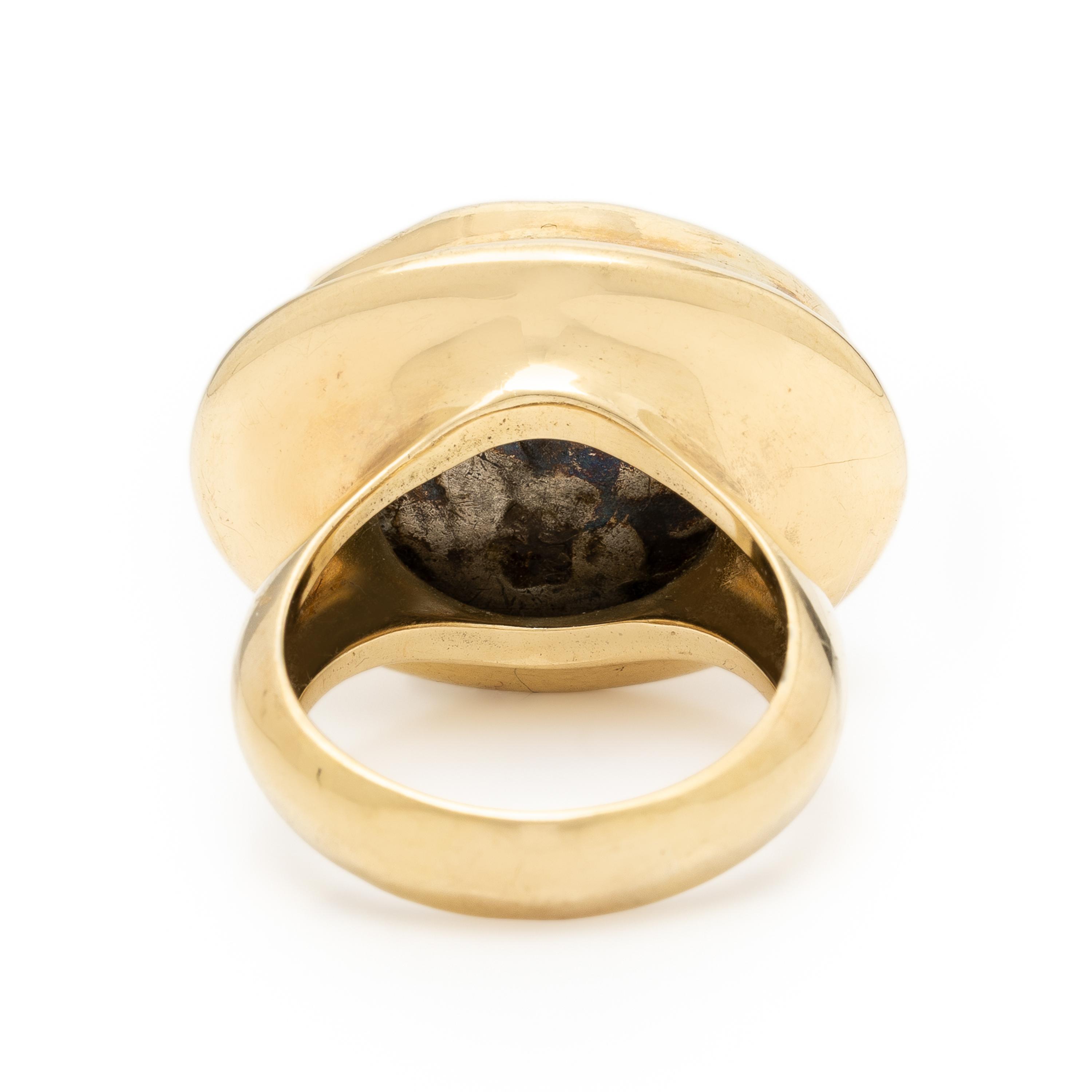 Yellow Gold Coin Ring