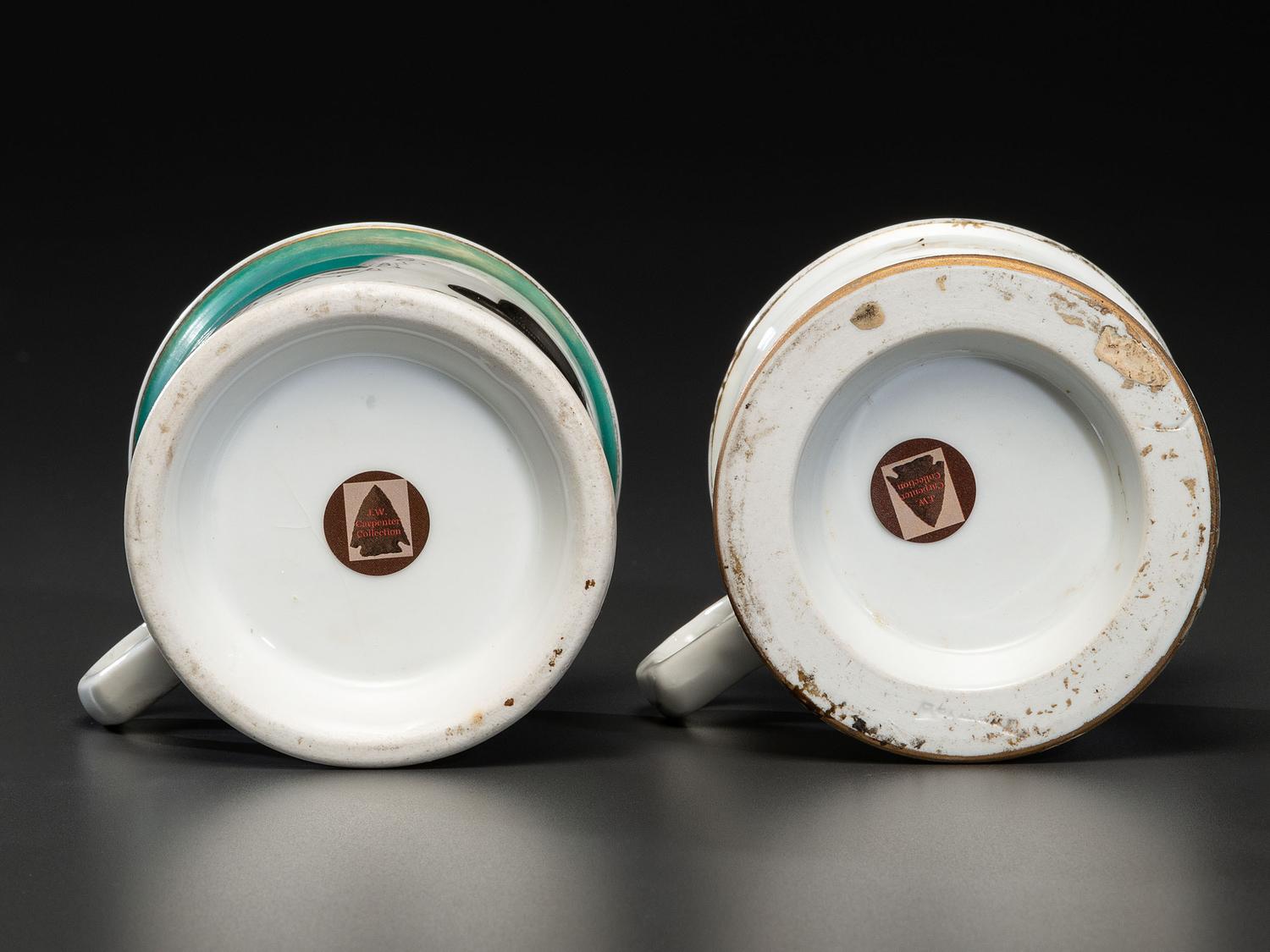 Two Porcelain Occupational Shaving Mugs