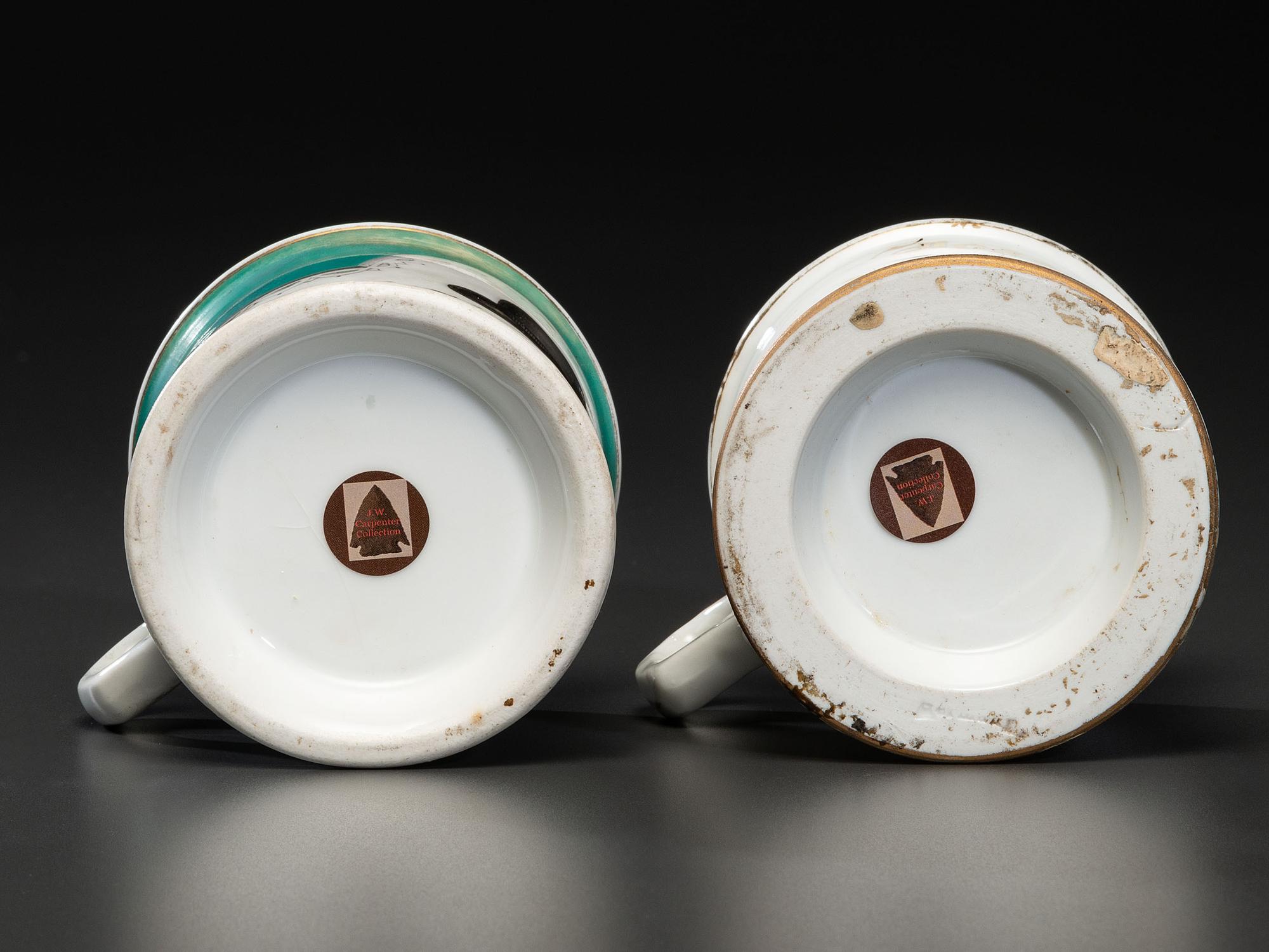 Two Porcelain Occupational Shaving Mugs