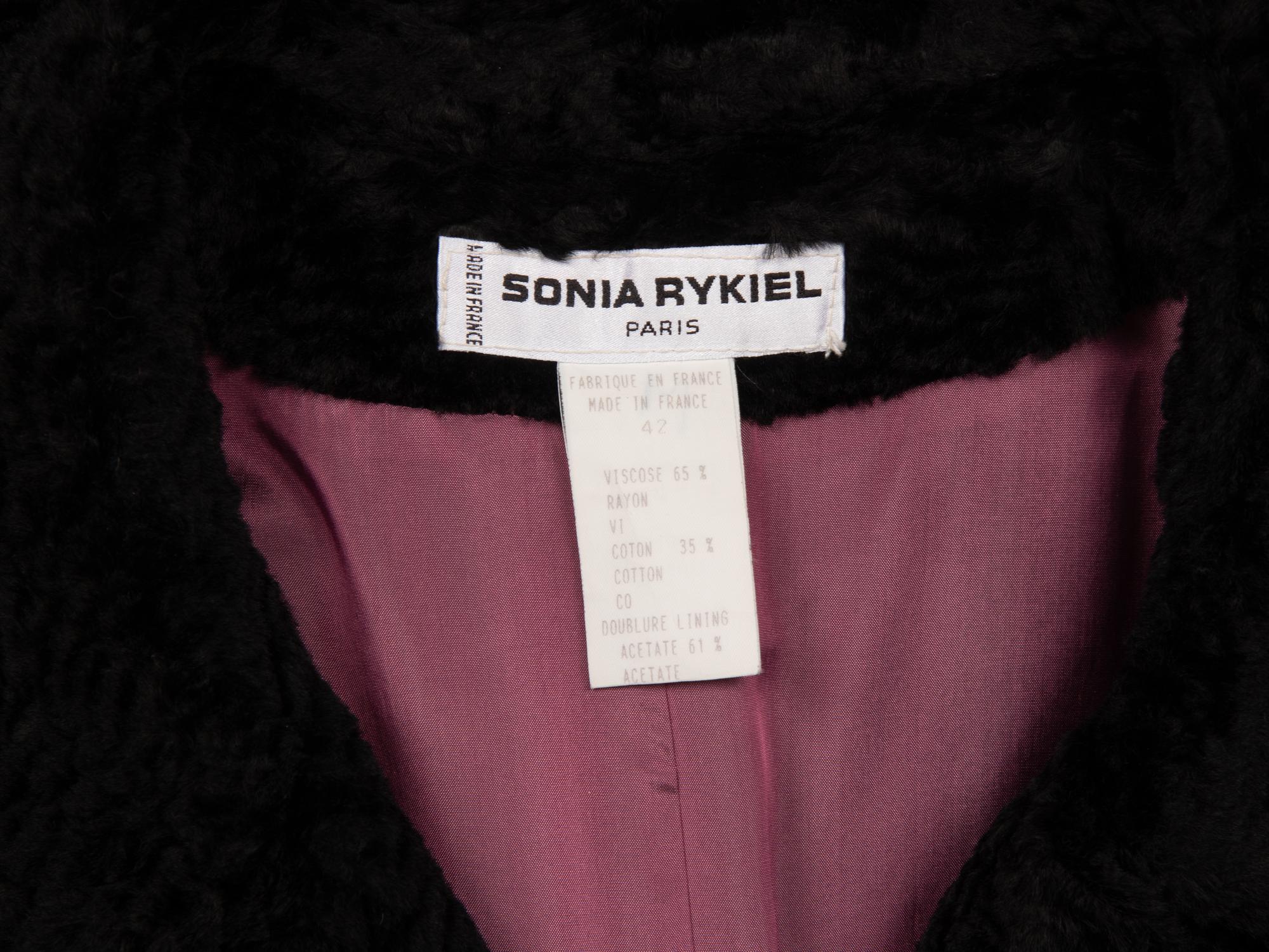 Sonia Rykiel, Textured Velvet Coat