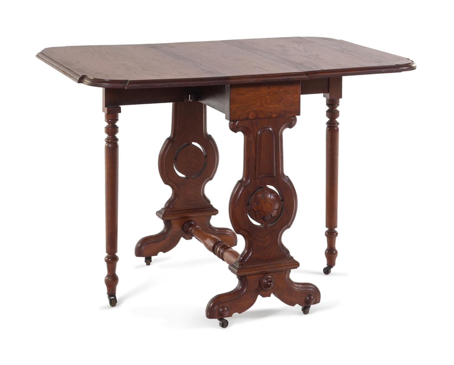 A Victorian Oak Drop-Leaf Table