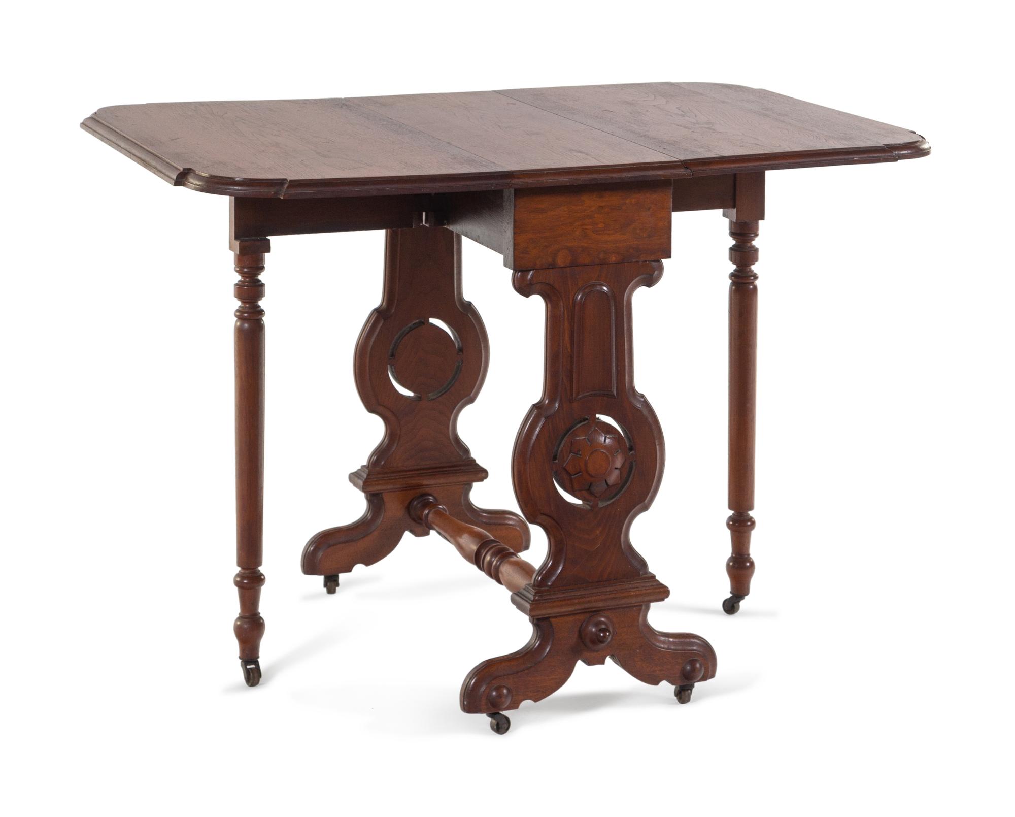 A Victorian Oak Drop-Leaf Table