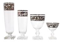 A Collection of Stemware Height of first 8 3/4 inches.
