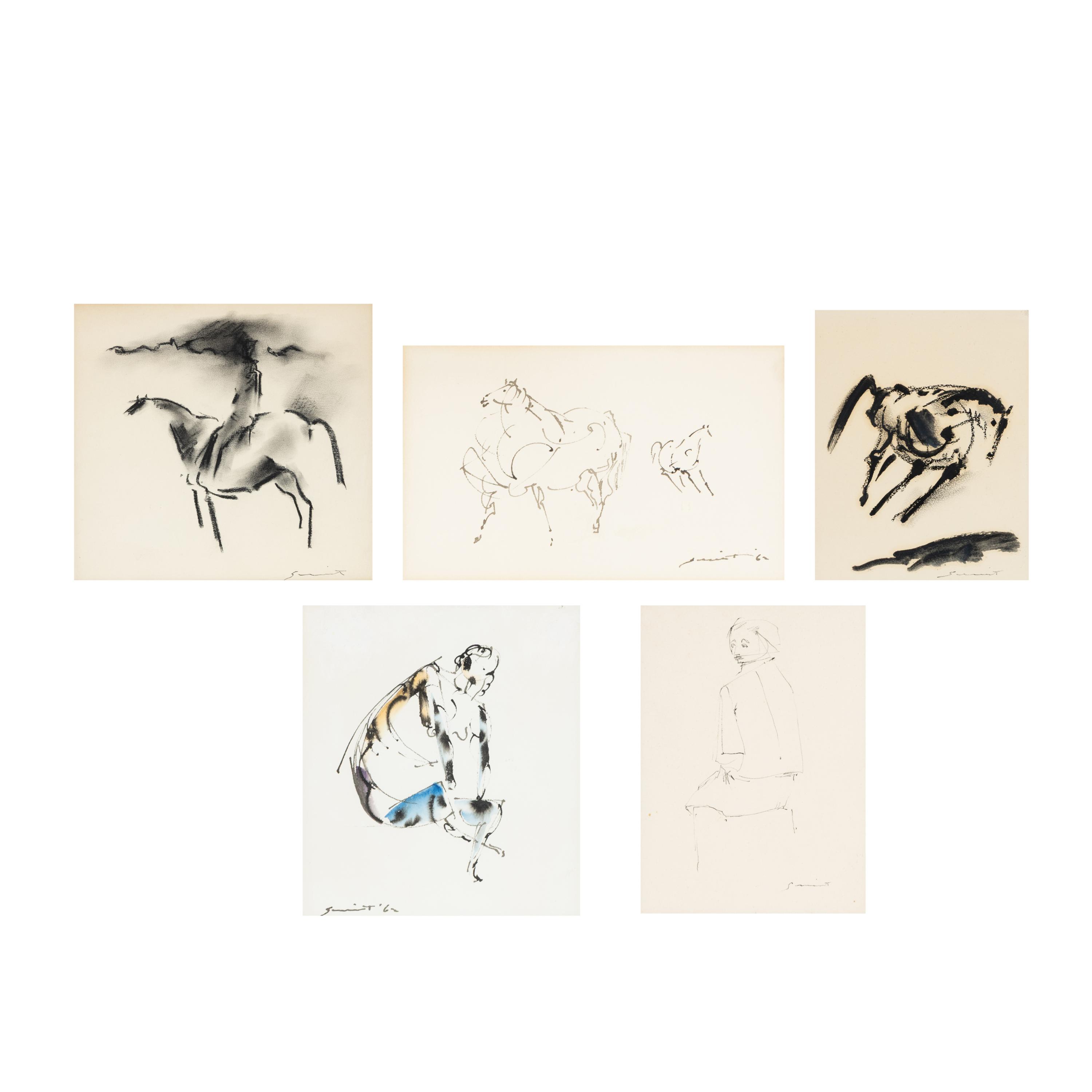 Walter Quirt (American, 1902–1968) — A Group of 5 Drawings