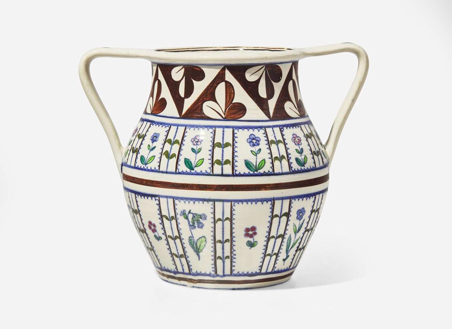 An Alfred and Louise Powell Decorated Wedgwood Queensware Vase, UK, 1920s