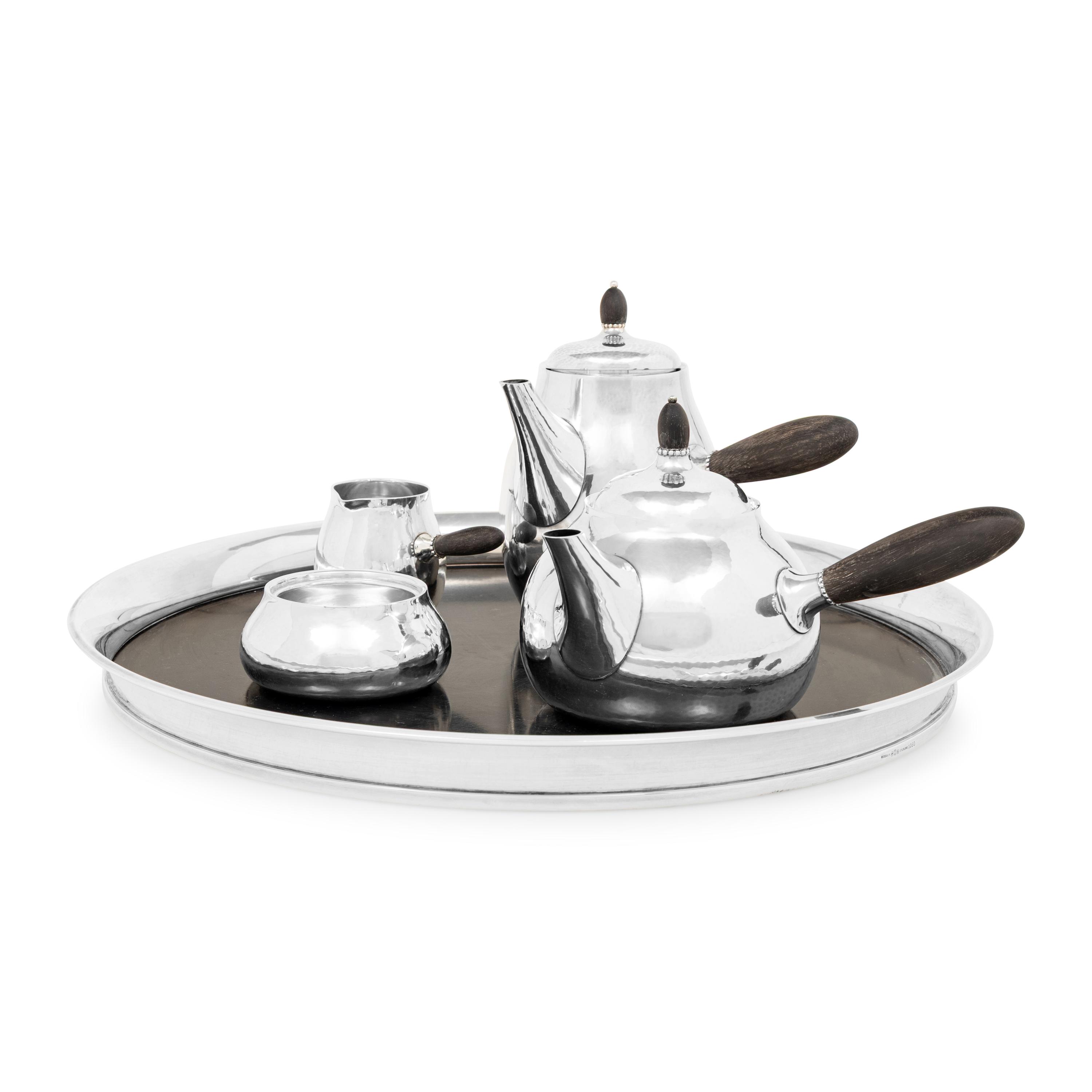 A Georg Jensen Silver Four-Piece Tea and Coffee Service
