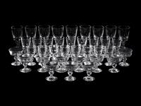 A Steuben Glass Stemware Service